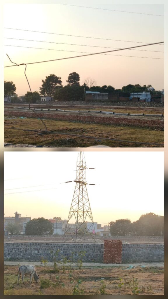 हाई टेंशन लाइन के नीचे धड़ल्ले से कट रही अवैध कॉलोनी, विभाग मूकदर्शक 7